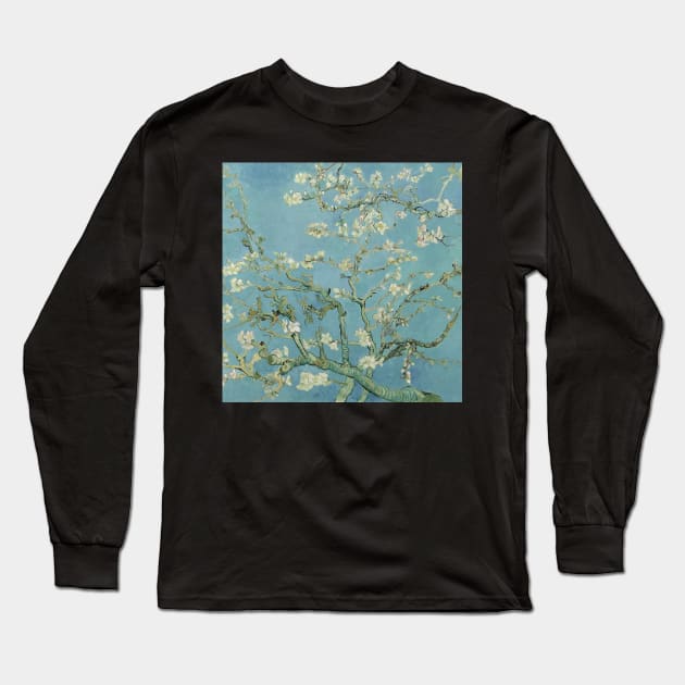 Fun Neck Gaiter Vincent Van Gogh Almond Blossoms Neck Gator Long Sleeve T-Shirt by StacysCellar